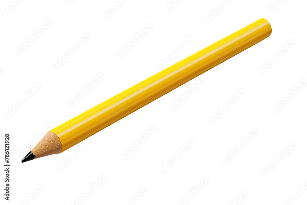 The Sunlit Yellow Pencil: a Mysterious Encounter With the Void. On White or PNG Transparent Background. The Sunlit Yellow Pencil: a Mysterious Encounter With the Void. On White or PNG Transparent Background.