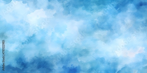 Blue watercolor hand painted background