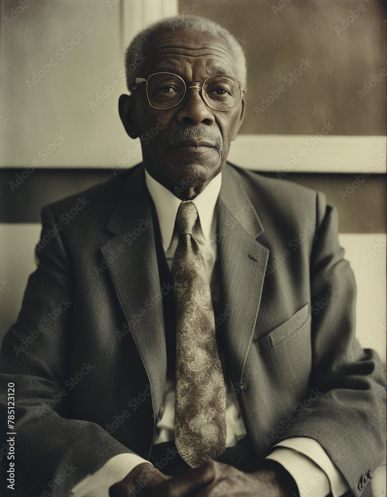 Fototapeta premium Elderly black business man