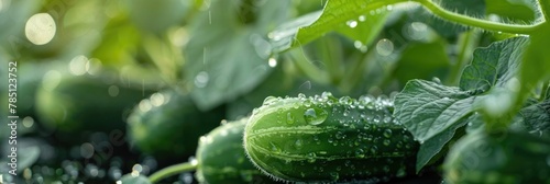 Crisp Hydroponic Cucumbers Resulting from Precise Water and Nutrient Delivery in a Controlled Cultivation Environment photo