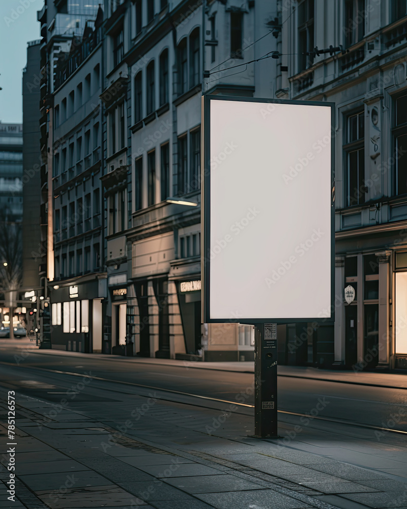 white blank street sign at night for mockup white blank street sign at night for mockup