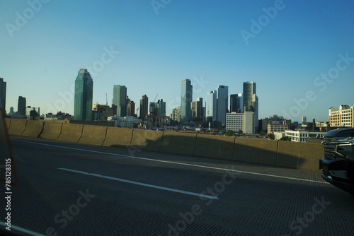 Urbanscape in Manhattan from the road, New York City