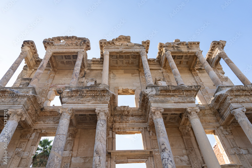 Ephesus Ancient City (Efes Antik Kenti) Drone Photo, Selcuk Izmir, Turkiye (Turkey)