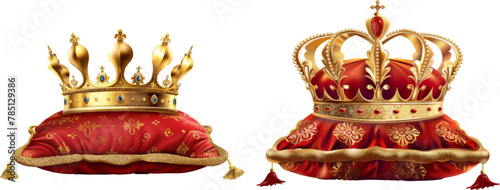 Crown medieval, royal luxury jewelry, golden to emperor or prince