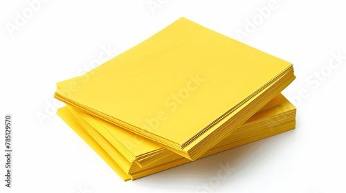 Small yellow notepads with a white background that can be isolated