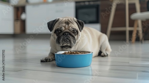 A Pug Waiting for Mealtime © MP Studio