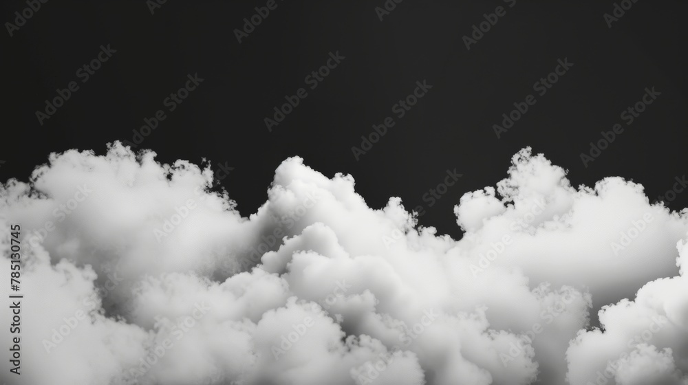 Smoke and white clouds on a black background. Gas, spooky mist, and smog. Haze or heaven horizontal backdrop template with copy space. Smoke and white clouds on a black background. Gas, spooky mist, and smog. Haze or heaven horizontal backdrop template with copy space.