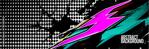 Car wrap decal designs. Abstract racing and sport background for racing livery or daily use car vinyl sticker. Vector eps 10.