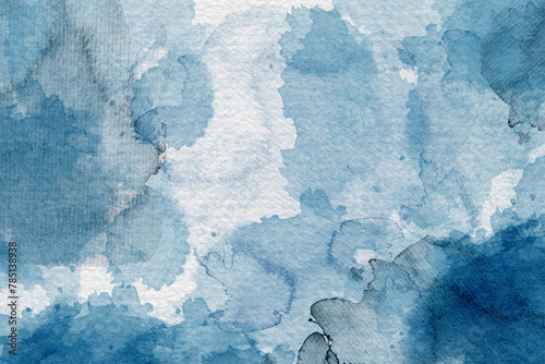 Blue abstract watercolor background.