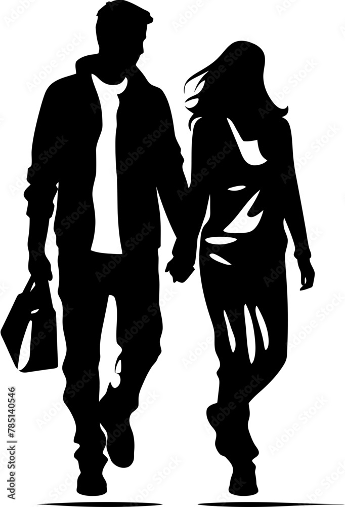 Hand in Hand Embrace Emblematic Vector Icon Eternal Connection Symbol of Endless Devotion
