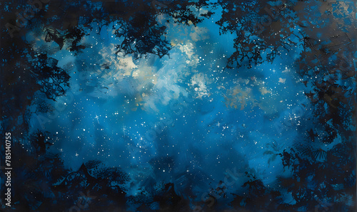 Mystical night sky, Generative AI © simba kim