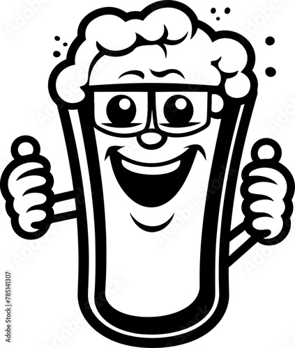 Adorable Ales Symbol of Endearing Brews Tiny Tumblers Emblematic Vector Logo