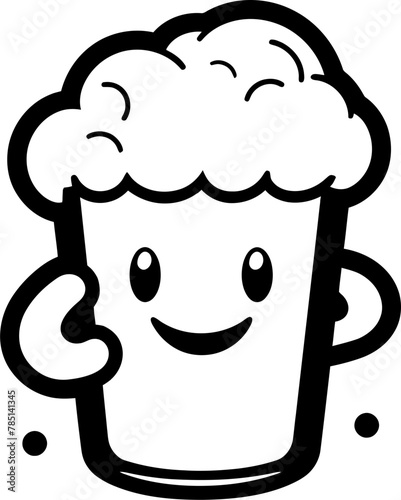 Adorable Ales Symbol of Endearing Brews Tiny Tumblers Emblematic Vector Icon