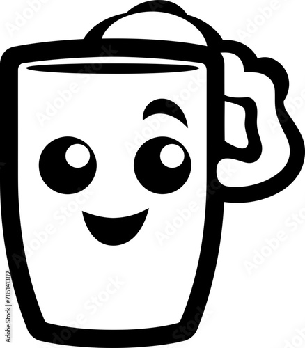 Adorable Ales Symbol of Endearing Brews Tiny Tumblers Emblematic Vector Logo