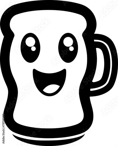Cute Cheers Symbol of Playful Drinking Hoppy Hug Emblematic Vector Icon