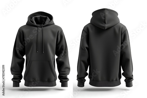 a sleek and cozy hoodie in a classic black color, featuring a comfortable and roomy fit.