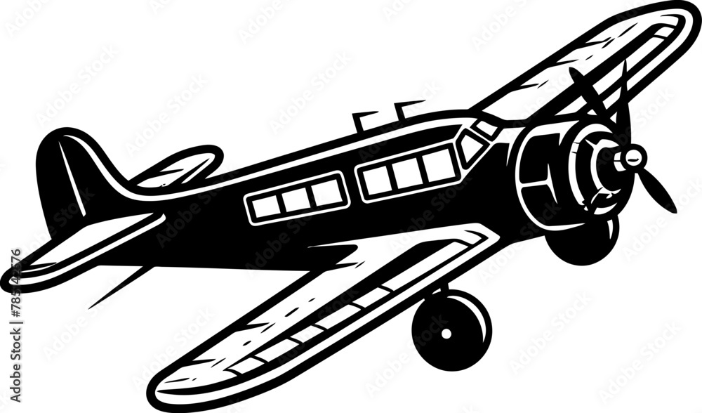 Flighty Doodles Playful Aircraft Sketch Airborne Artistry Whimsical Plane Icon