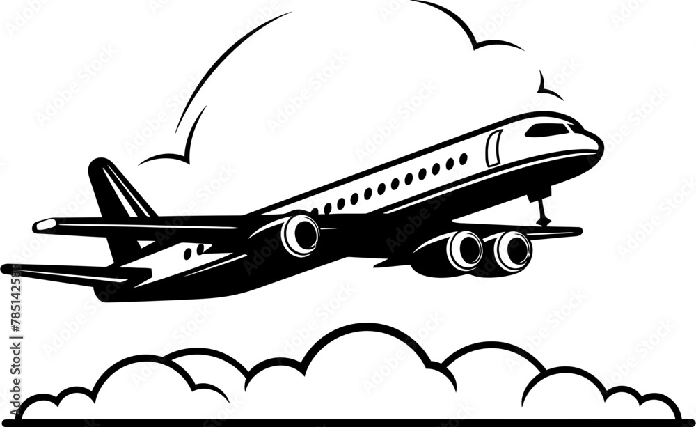 Whimsical Wingspan Sketchy Airplane Logo Doodle Dreams Imaginary Air Travel