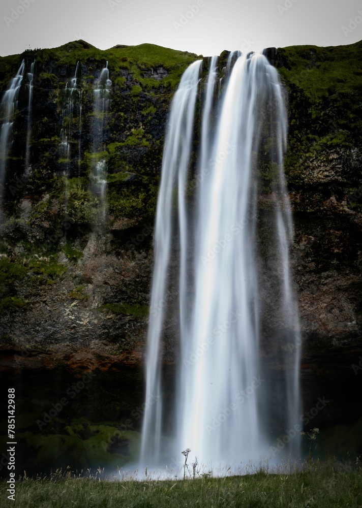Scenic waterfall in in Thingvellir national park