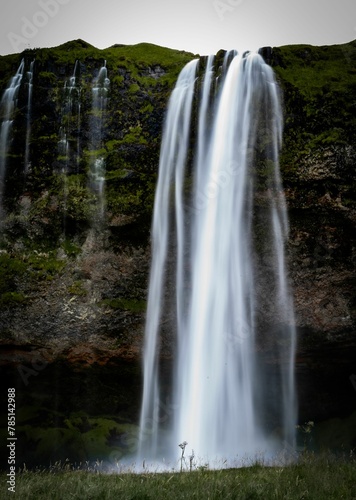 Scenic waterfall in in Thingvellir national park