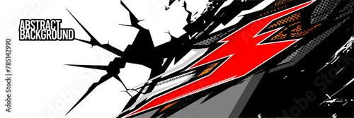 Car wrap decal designs. Abstract racing and sport background for racing livery or daily use car vinyl sticker. Vector eps 10.