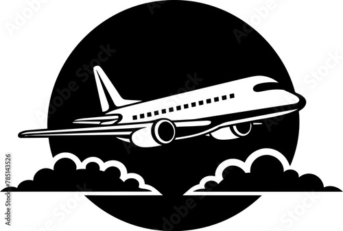 Doodle Airspace Playful Aircraft Icon Skyward Scribbles Whimsical Plane Emblem