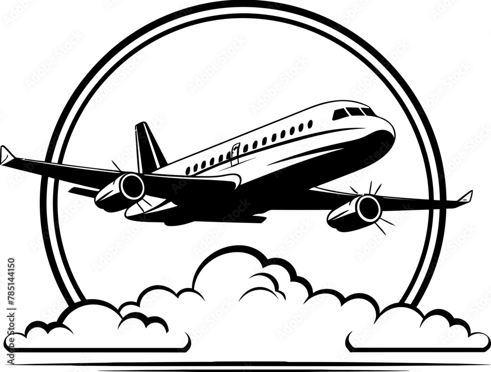 Doodle Wings Sketchy Air Travel Emblem Flight Sketch Playful Plane Symbol Doodle Wings Sketchy Air Travel Emblem Flight Sketch Playful Plane Symbol