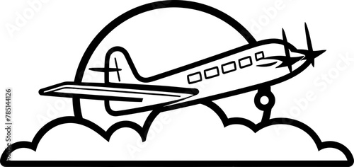 Scribble Soar Whimsical Aircraft Symbol Doodle Wings Sketchy Flight Logo