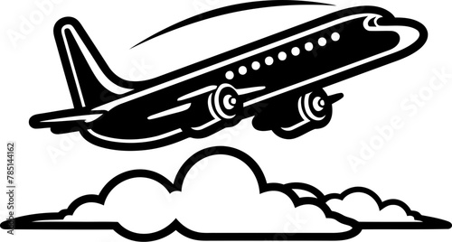 Doodle Flyer Hand drawn Plane Design Flying Scribble Sketchy Air Travel Emblem