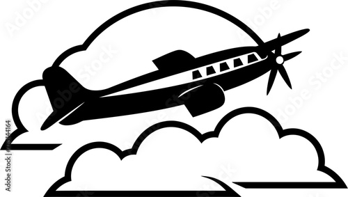 Scribble Soar Whimsical Plane Symbol Doodle Wings Sketchy Flight Illustration