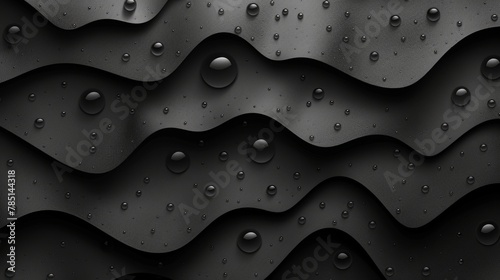 The image is a black and white photo of a wave with water droplets on it