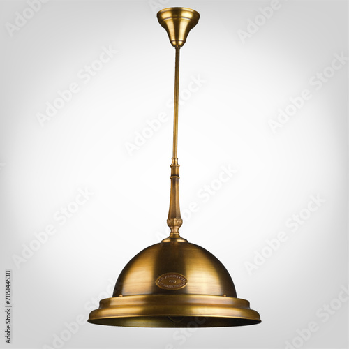 Vintage chandelier isolated on white background. Vector illustration EPS 10.