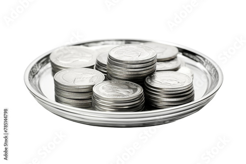 Shimmering Wealth: A Tabletop Treasury. On White or PNG Transparent Background.