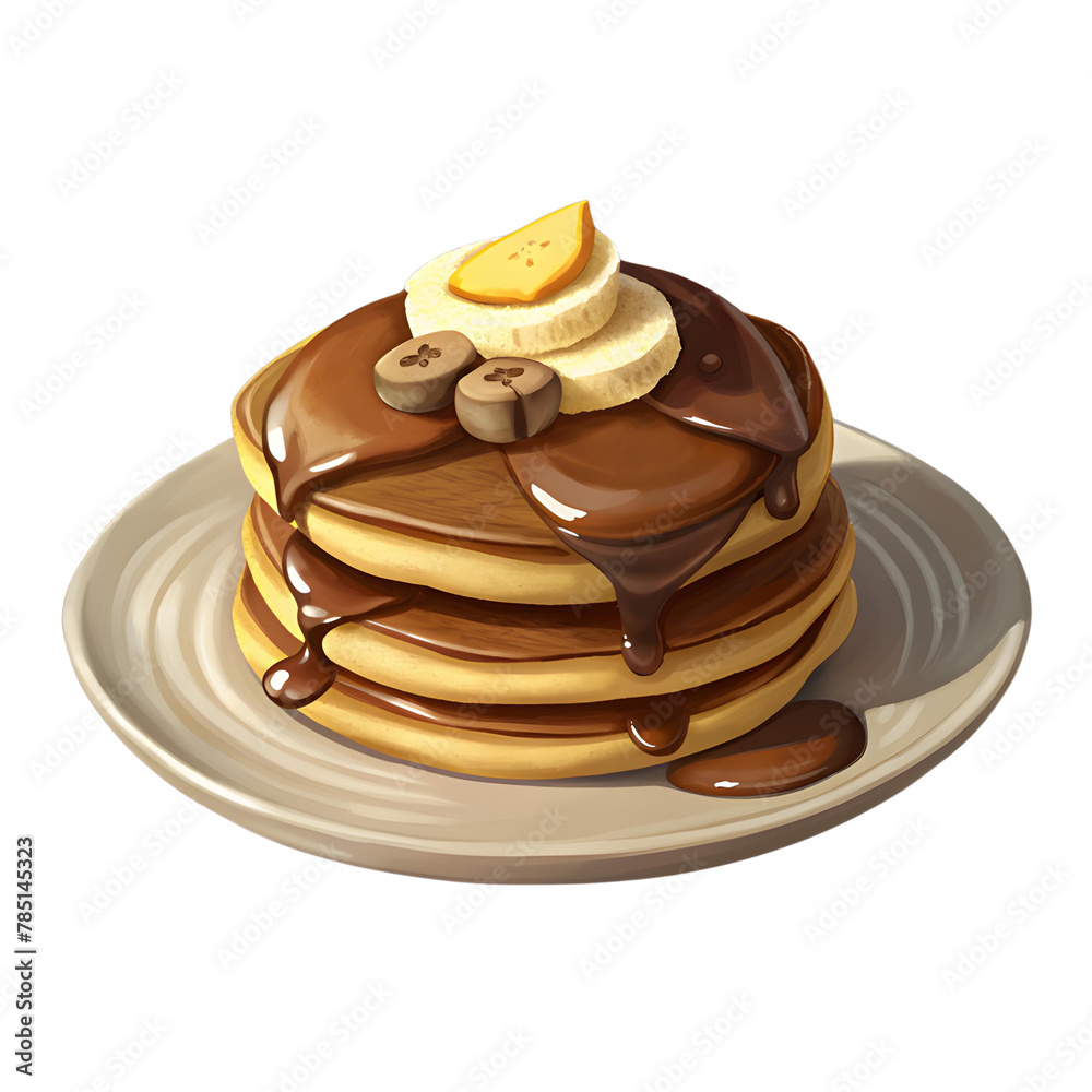 Cupcakes with chocolate on a plate, isolated on a transparent background. Cupcakes with chocolate on a plate, isolated on a transparent background.