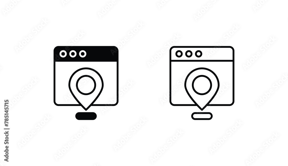 Location icon design with white background stock illustration Location icon design with white background stock illustration