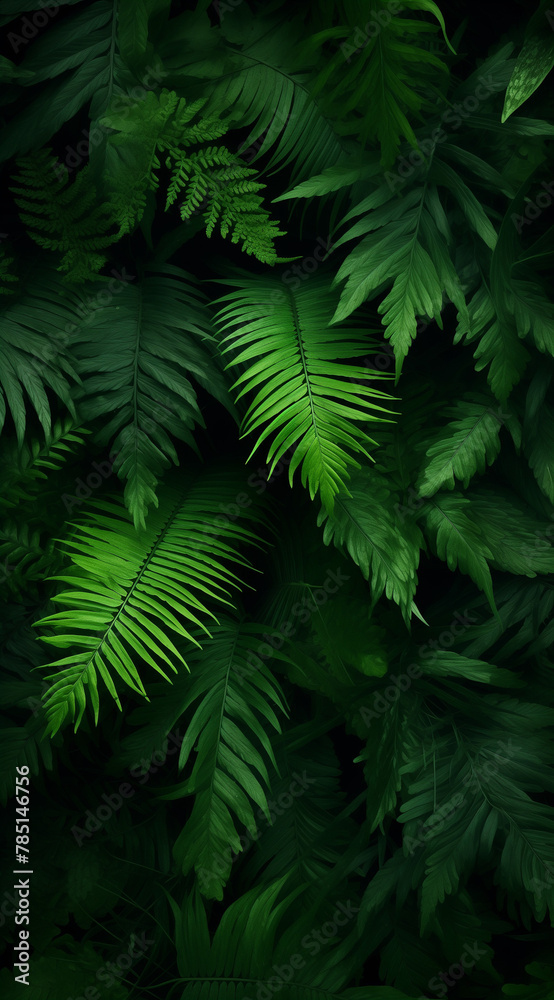 Fern leaves in the forest. Natural concept.