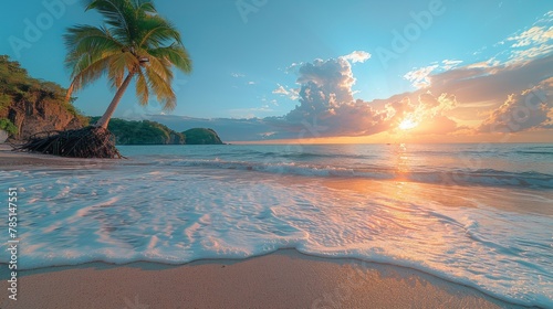 Tranquil Tropical Beach Summer Seaside Haven