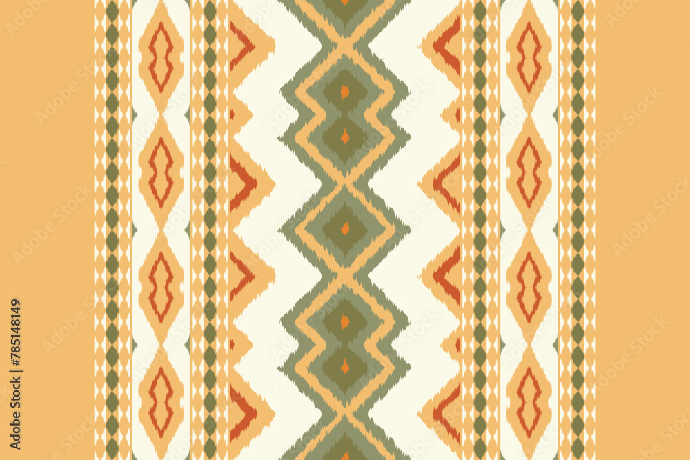 Fabric ethnic tribal pattern art. Ethnic ikat seamless pattern. American and Mexican style. Design for background, wallpaper, illustration, fabric, clothing, carpet, textile, batik, embroidery. Fabric ethnic tribal pattern art. Ethnic ikat seamless pattern. American and Mexican style. Design for background, wallpaper, illustration, fabric, clothing, carpet, textile, batik, embroidery.