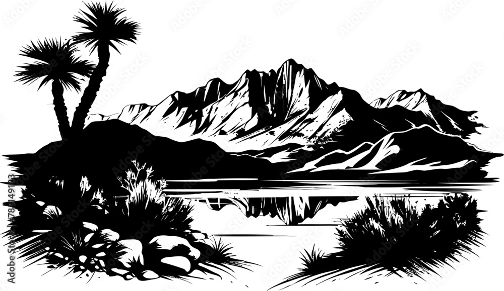 Sketchscape Serenity Nature Sketch Icon Natures Palette Mountain Seascape Logo Sketchscape Serenity Nature Sketch Icon Natures Palette Mountain Seascape Logo