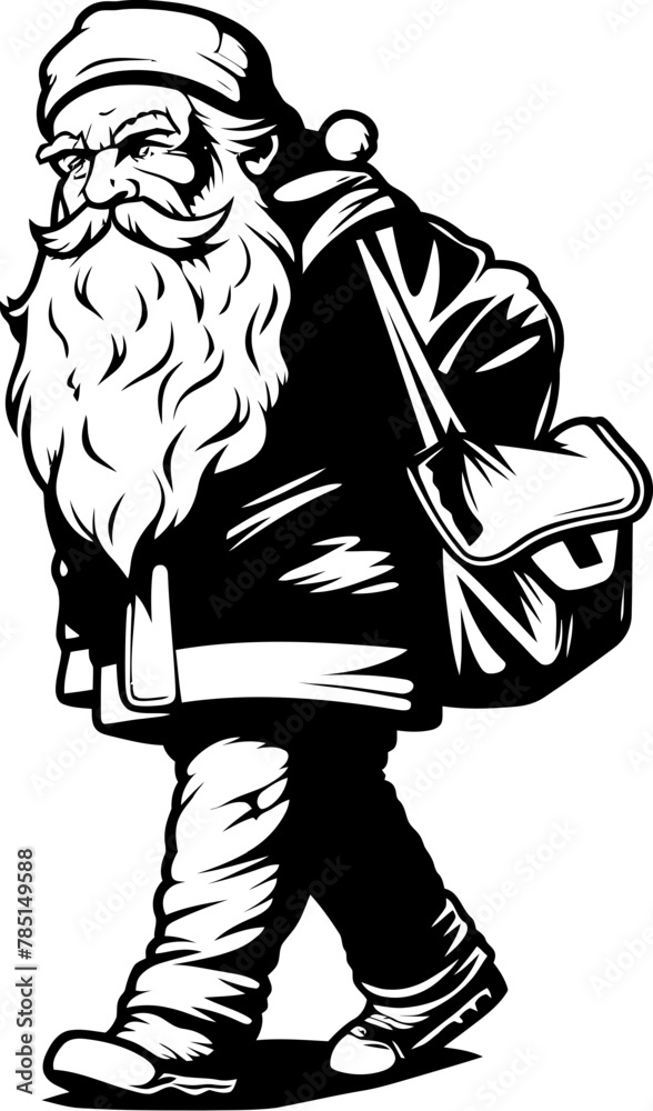 Worn Out Saint Nick Burdened Bag Symbol Dreary Father Christmas Tote Toting Logo Worn Out Saint Nick Burdened Bag Symbol Dreary Father Christmas Tote Toting Logo