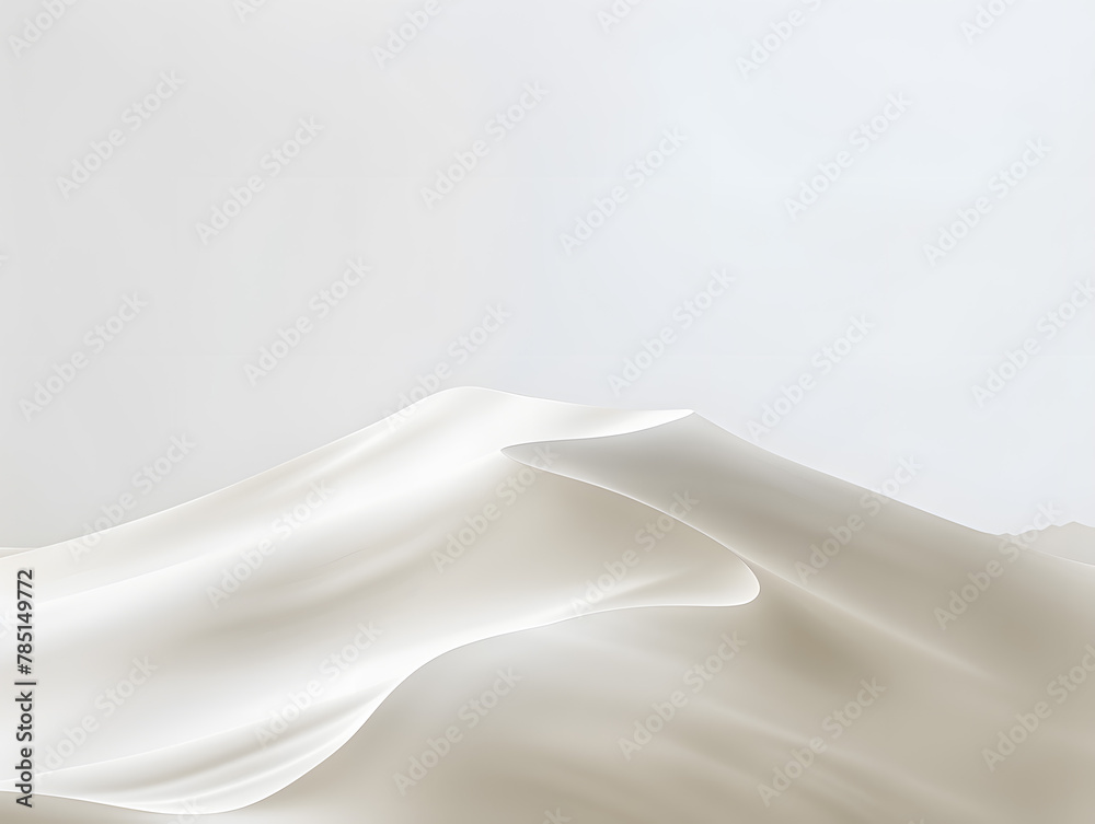 Obraz premium 柔らかな雲のようなフォルムの白い抽象的な背景