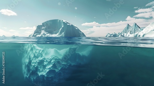 Iceberg, global warming concept. Underwater view © Pascal