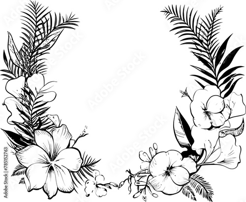 Lily Loom Flowering Border Frame Orchid Outcrop Exotic Blossom Emblem