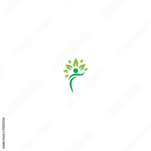 Digital illustration of a creative human environmental brand logo design for businesses