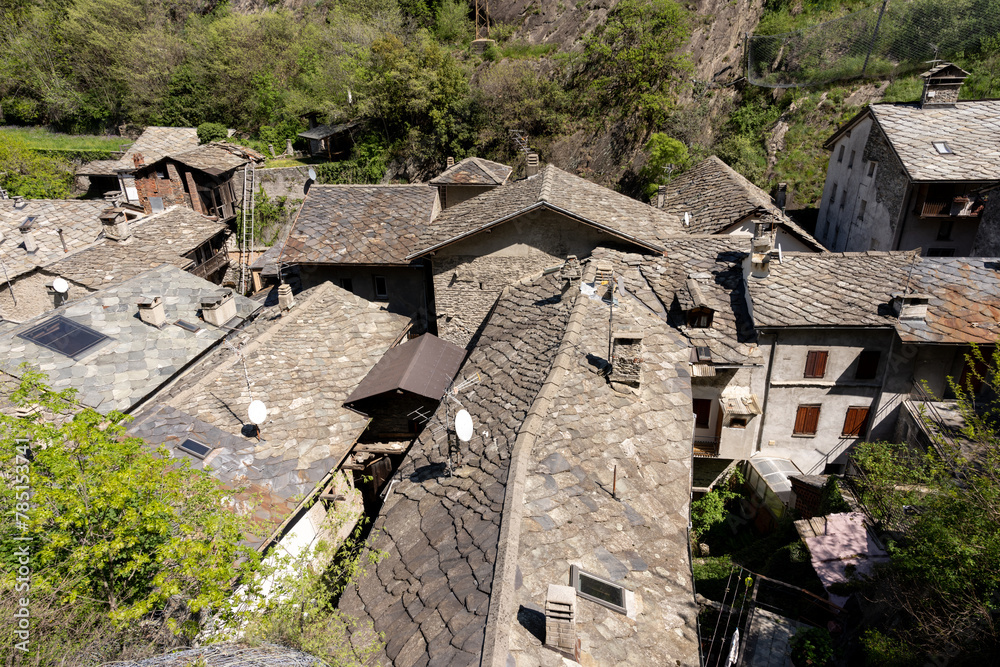 panorama of the Aosta valley seen from the Bard fort