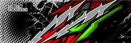 Car wrap decal designs. Abstract racing and sport background for racing livery or daily use car vinyl sticker. Vector eps 10.