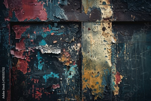 Urban Decay Aesthetics exploration abstract colorful background. photo