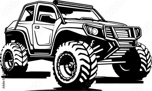 Terrain Tamer Emblematic UTV Design Off Road Voyager Sport Vehicle Vector Logo
