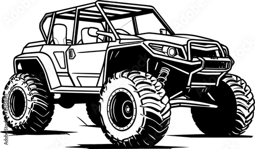 Sport Vehicle Maverick UTV Vector Logo Outdoor Voyager Emblematic UTV Design
