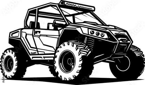 Terrain Thriller Sport Vehicle Vector Logo Nature Adventurer UTV Logo Icon